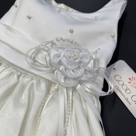 Good Girl Childrens‎ White Pearl Formal Party Wedding Event Dress, Good Girl 499 - Picture 5 of 14